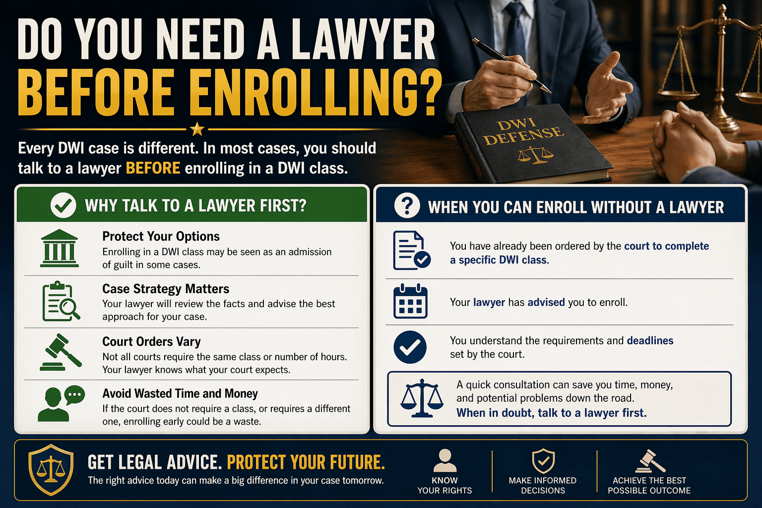 Do You Need a Lawyer Before Enrolling?
