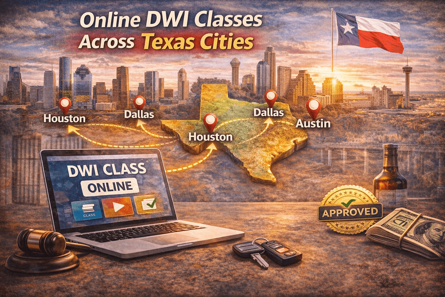 Online DWI Classes Across Texas Cities