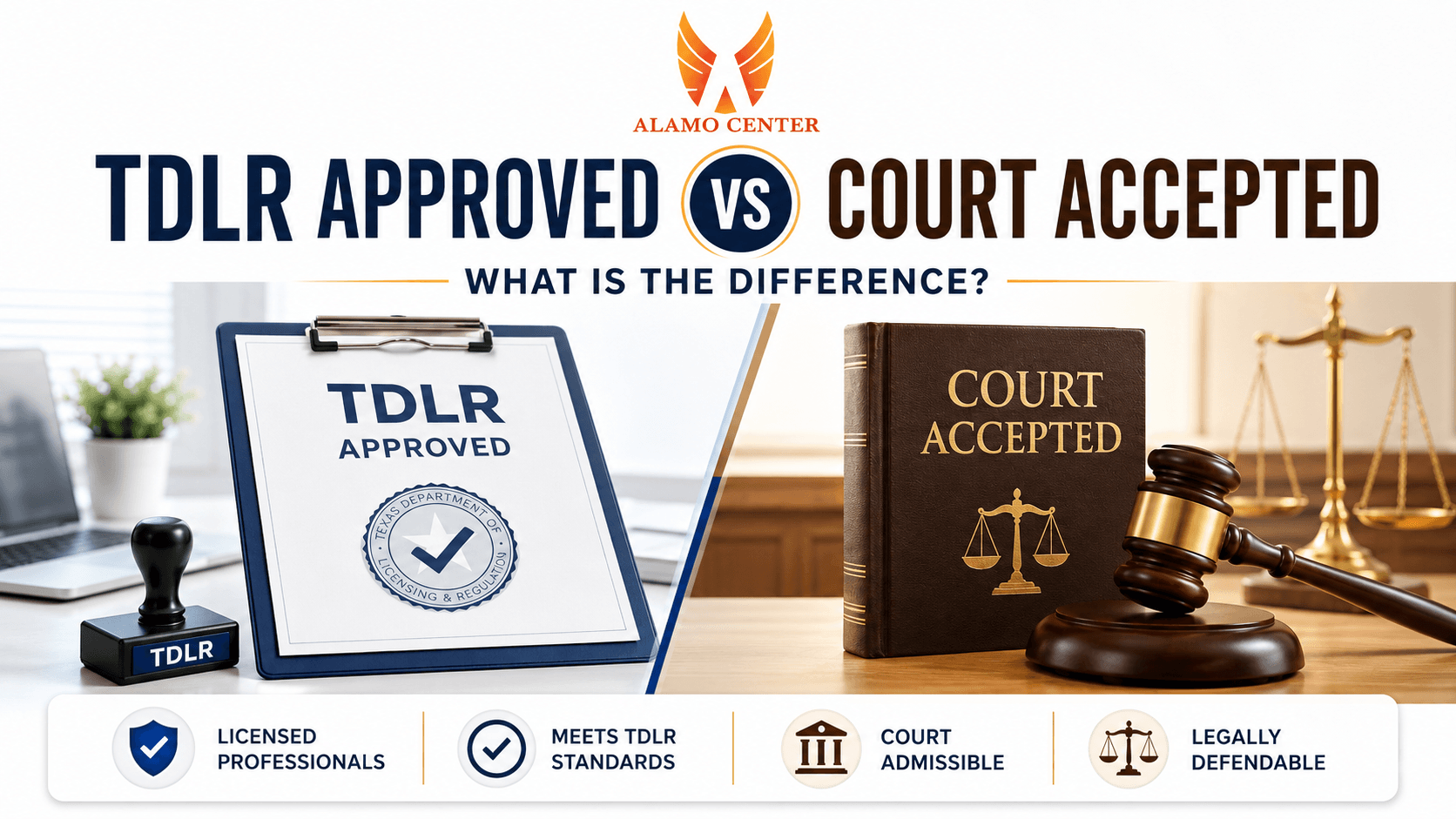 TDLR Approved vs Court Accepted